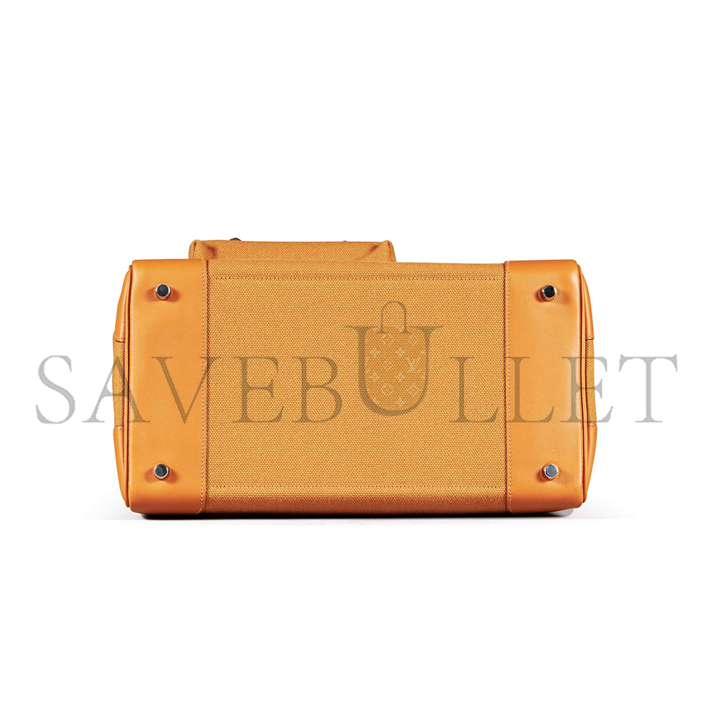 H**mes master birkin 35 canvas and swift leather sesame silver buckle h079238ckva (35*25*18cm)